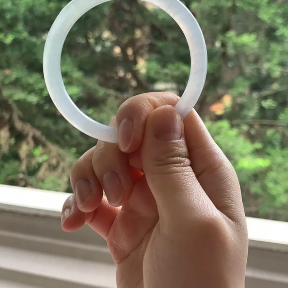 Certified Myanmar natural untreated icy jadeite bangle bracelet 53mm - Picture 8 of 12